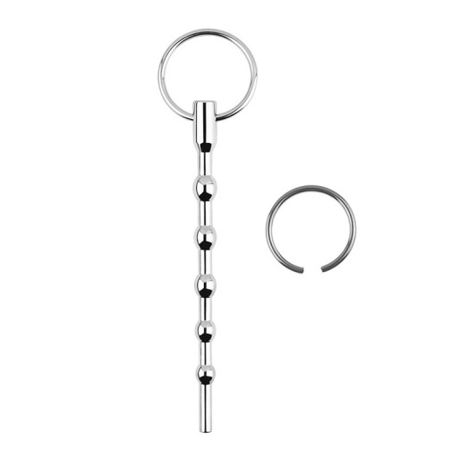 STALOWY PENIS PLUG, DILATOR DO CEWKI MOCZOWEJ Z UJŚCIEM