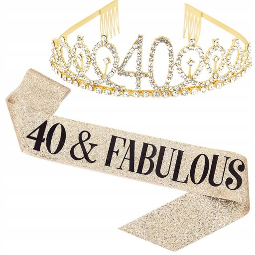 40th urodziny wystrój Kryształ urodziny Tiara