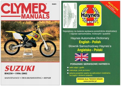 Suzuki RM250 (1996-2002) instrukcja napraw Clymer +GRATIS 24h