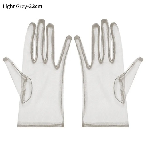 New Ultra-Thin Elasticity Tulle Mesh Gloves Elegant Women Sexy Black