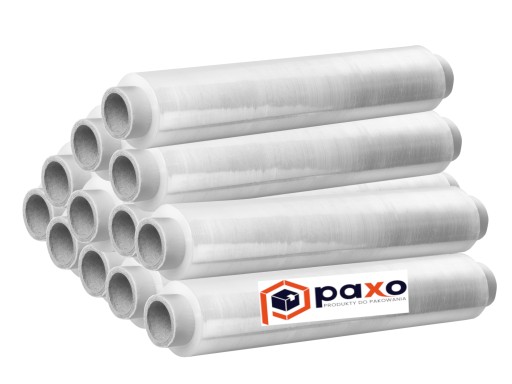 PAXO FOLIA STRETCH 1,2 kg STRECZ TRANSPARENT BEZBARWNA ROLKA MOCNA 12 SZTUK