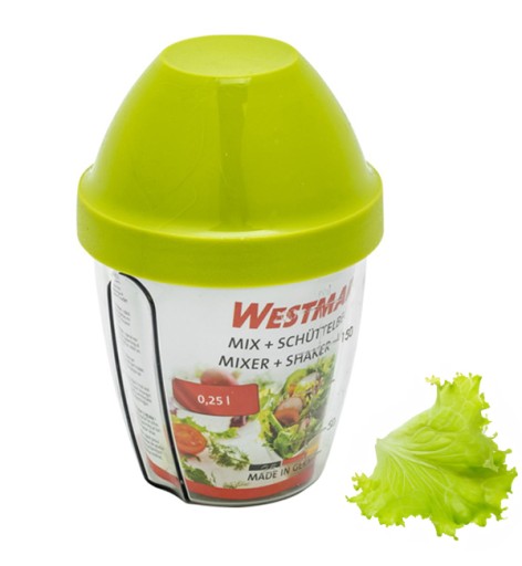 WESTMARK MIX-EI KUBEK DO MIKSOWANIA/SHAKER DO SOSÓW Z WKŁADKĄ 250ML ZIELONY