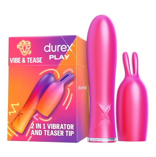 Wibrator Durex Play Vibe & Tease 2w1 - Intensywne Doznania