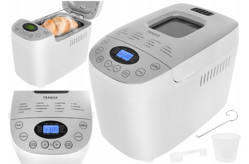 Automat do chleba Wypiekacz 15 PROGRAMÓW 2 MIESZADŁA SmartBake 850W MENU PL
