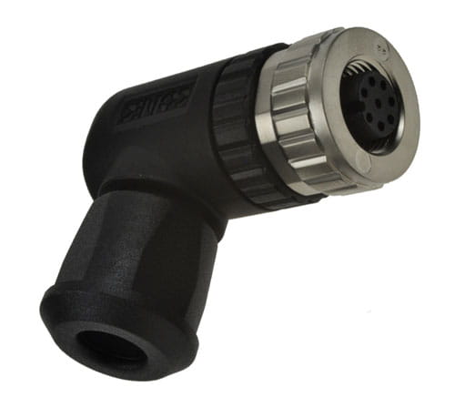 Wtyk żeński kątowy M12 8-pin (43-00131) Conec