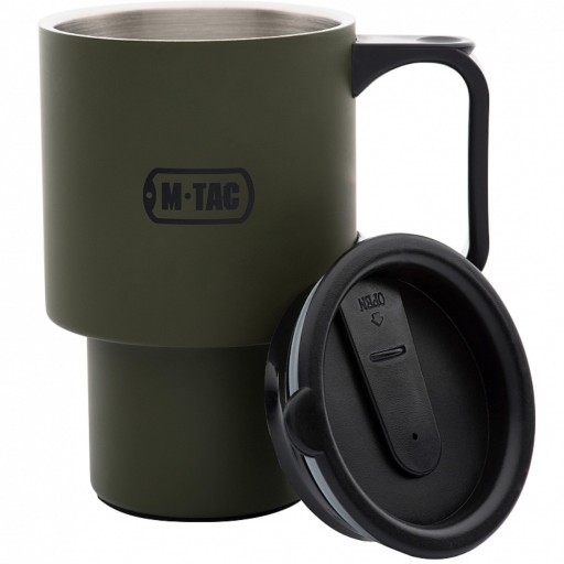 KUBEK TERMICZNY Z POKRYWKĄ M-TAC TURYSTYCZNY 450ml