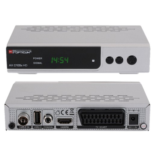 Tuner cyfrowy DVB-C HDTV C100 USB SCART HDMI H.265 HEVC