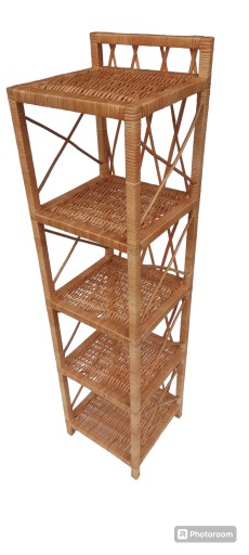 SZAFKA (ETAŻERKA, PÓŁKA) WIKLINOWA - 5 PÓŁEK