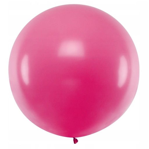 BALON OLBRZYM GIGANT KULA fuksja pastelowy XXL 100 cm na urodziny roczek