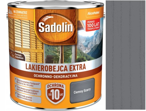SADOLIN EXTRA LAKIEROBEJCA 2,5L CIEMNY SZARY