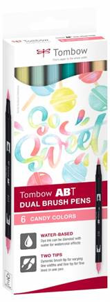 Cienkopis dwustronny Tombow 6 szt.ABT-6C-4