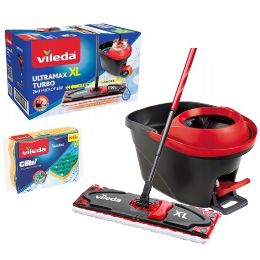 Mop płaski sczddsd Vileda Ultramax turbo XL 42 cm+zmywak
