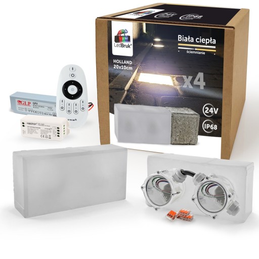 4x Kostka Brukowa LED LedBruk 24V 20x10cm BC 3100K