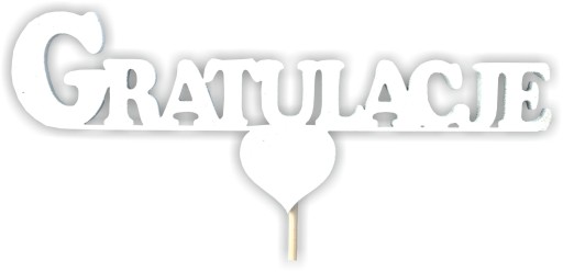 PIK TOPPER GRATULACJE 6SZT 13CM OZDOBA DO KWIATÓW