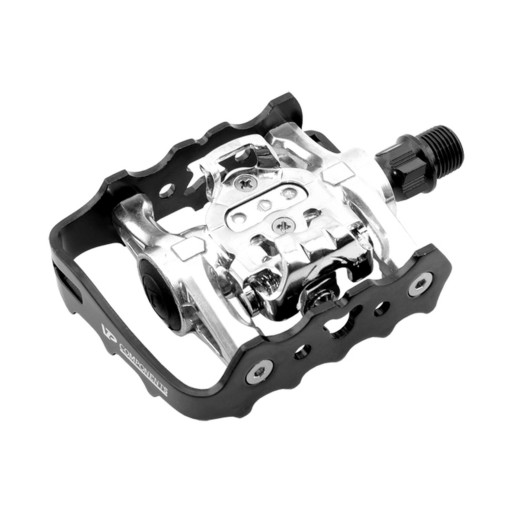Pedały platformowe SPD VP X92 Components srebrne z blokami SPD