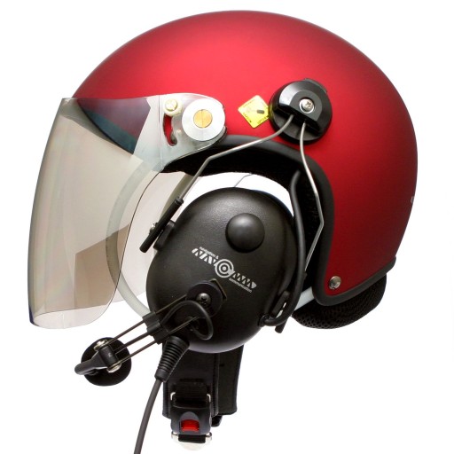 KASK PPG RED MAT + ZESTAW KOMUNIKACYJNY, NAVCOMM