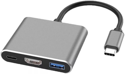 Adapter USB-C USB 3.1 do HDMI / USB 3.0 / USB-C 4K