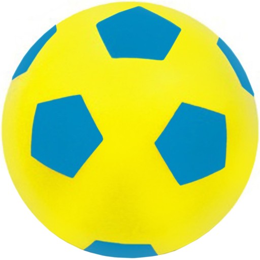 PIŁKA PIANKOWA LEKKA SOFT ENERO 20 CM 1045313 ŻÓŁTO-NIEBIESKA