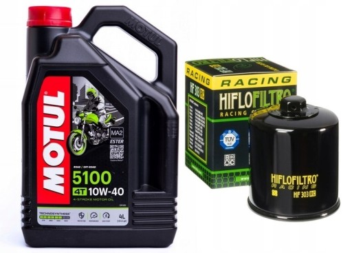 OLEJ MOTUL 10W40 4T 5100 4L + HF 303RC