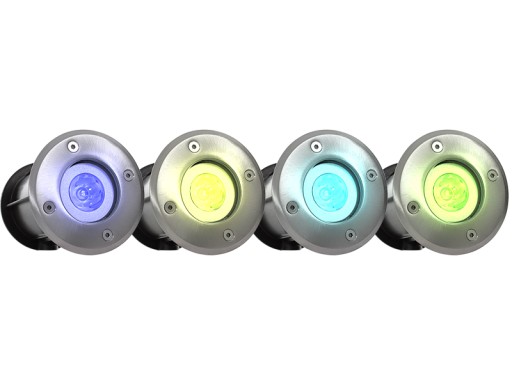 HALOGEN OCZKO LAMPA OPRAWA PODJAZDOWA RGB+PILOT x4