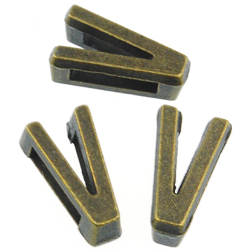 LITERA V OZDOBNA NAKŁADKA NA RZEMIENIE 11mm 4szt