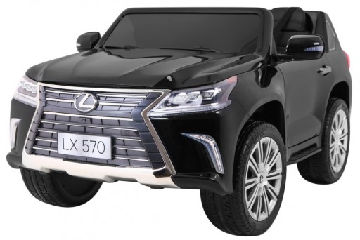 Lexus LX570 Lakierowane Autko dla 2 dzieci Czarny + Pilot + Koła EVA + Radi