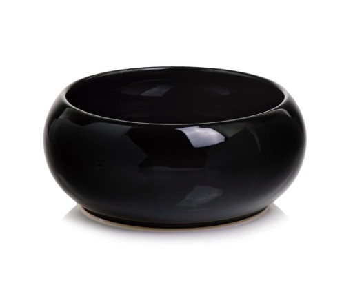 CERAMICZNA MISA DONICZKA OSŁONKA 24cm CZARNA