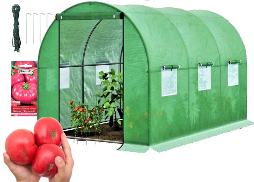 TUNEL FOLIOWY 6m2 OGRODOWY SZKLARNIA 2x3m FILTR UV