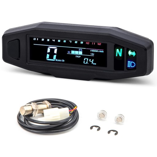 PRĘDKOŚCIOMIERZ MOTOCYKLOWY LCD MINI