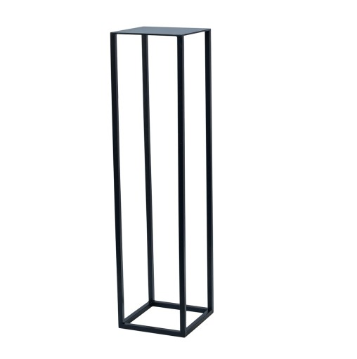 Kwietnik Stojak na kwiaty Metalowy Loft 80cm 20x20 Czarny mat
