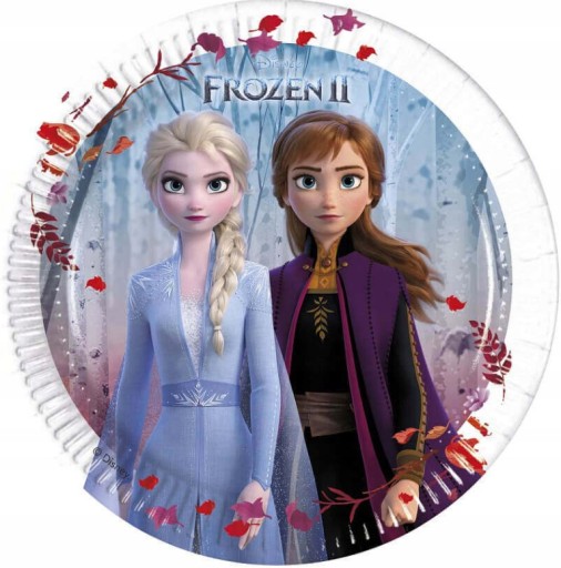 TALERZYKI URODZINOWE FROZEN KRAINA LODU 20cm 8szt