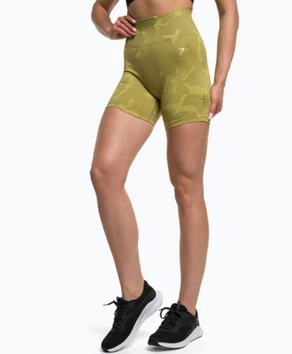 GYMSHARK LEGGINSY ZIELONE KRÓTKIE SPORTOWE DOPASOWANE M 1A3D3_G* M 1_3