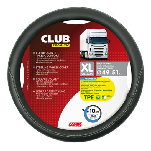 POKROWIEC KIEROWNICY TIR CLUB CZARNY 49-51 XL