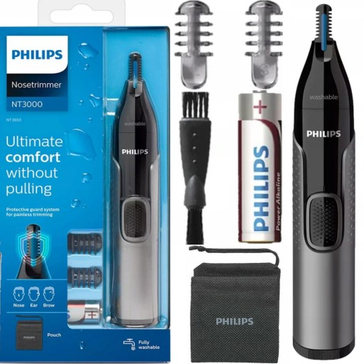 TRYMER DO NOSA BRWI USZU PHILIPS NT3650/16 + ETUI NIEZAWODNY