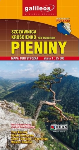 PIENINY SZCZAWNICA KROŚCIENKO MAPA GALILEOS