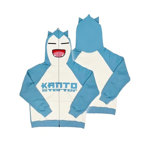 Gengar Y2K BLUZA MĘSKA Z KAPTUREM FULLZIP HIP HOP Najlepsza Jakość