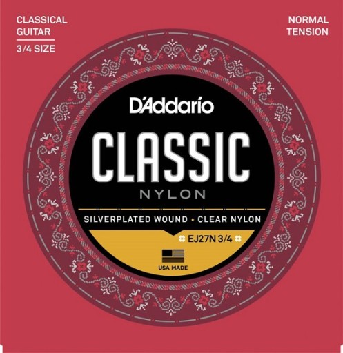 Struny do gitary klasycznej 3/4 D'Addario EJ27N