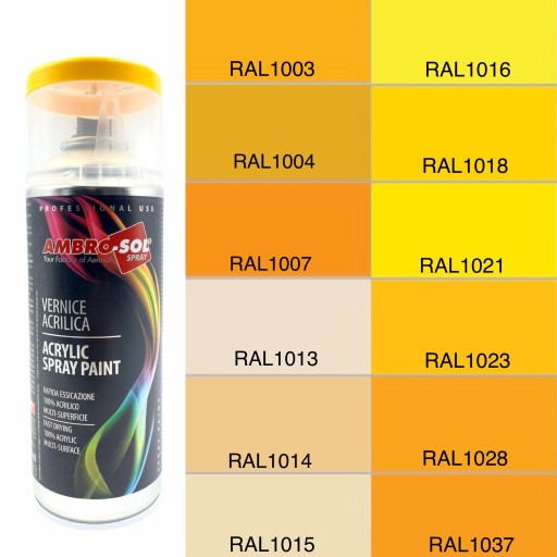 Uniwersalny lakier akrylowy ŻÓŁTY 400 ml AMBROSOL