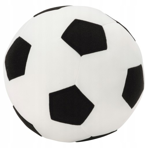 Pluszak miękka pluszowa piłka nożna biało czarna IKEA SPARKA 20 cm
