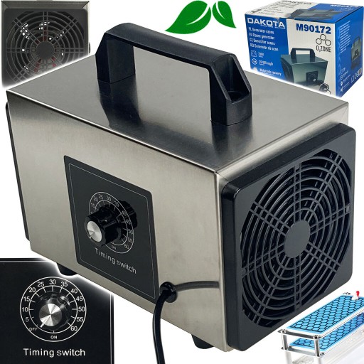 GENERATOR OZONU OZONATOR 20 000 MG/H CZASOMIERZ timer 2 PŁYTKI OZONUJĄCE