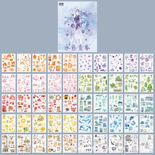 Styl nr 18 50 arkuszy DIY zestaw dekoracji Kawaii
