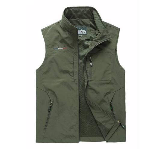 Spring Summer Breathable Vest Many Pockets Men Out