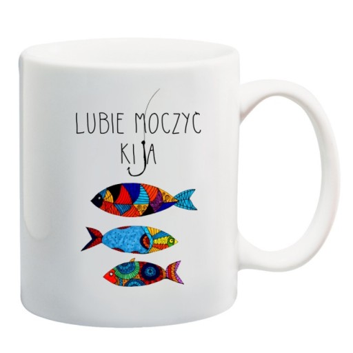 KUBEK WĘDKARZ ŁOWIENIE RYB RYBA WĘDKA ŁÓDKA WZORY