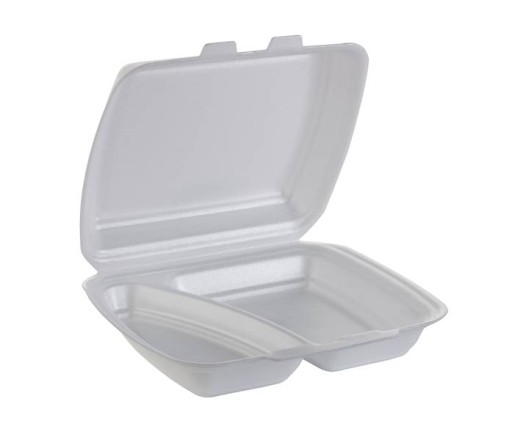 MENU BOX STYROPIANOWY 2-DZIELNY OBIADOWY 250szt