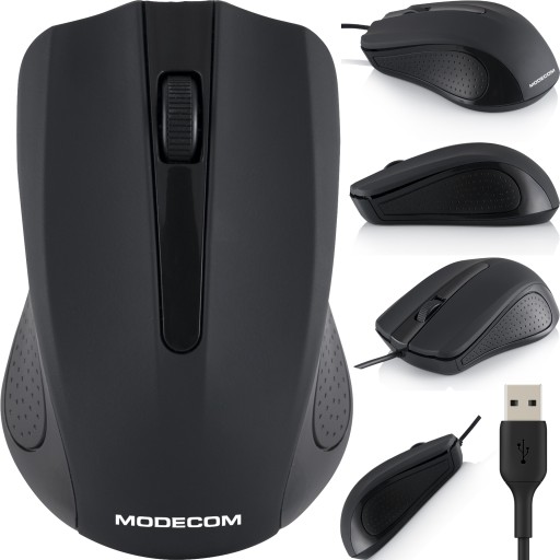 MYSZKA PRZEWODOWA ELEGANCKA USB NA DŁUGIM KABLU 1,8 METRA MODECOM MC-M9