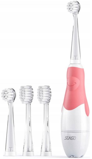 SZCZOTECZKA SONICZNA DLA DZIECI LED 4 KOŃCÓWKI