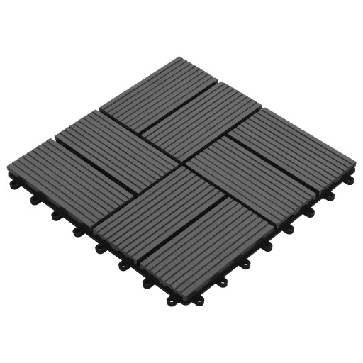 vidaXL Płytki tarasowe, 22 szt., 30 x 30 cm, 2 m², WPC, szare