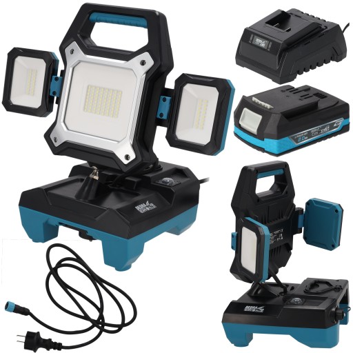 LAMPA WARSZTOWA LED DEDRA SAS+ALL 18V 230V aku 2Ah Przenośna Reflektor
