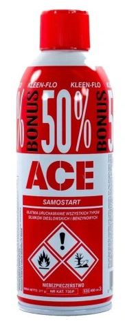 KLEEN-FLO ACE STARTING FLUID SAMOSTART DO SILNIKÓW 735 SPRAY 450ML KLEENFLO