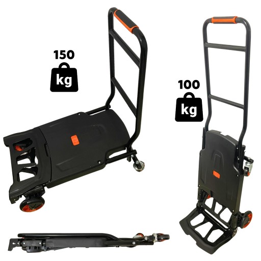 WÓZEK TRANSPORTOWY SCHODOWY MŁYNARKA PLATFORMA TRANSPORTOWA 2W1 100/150KG